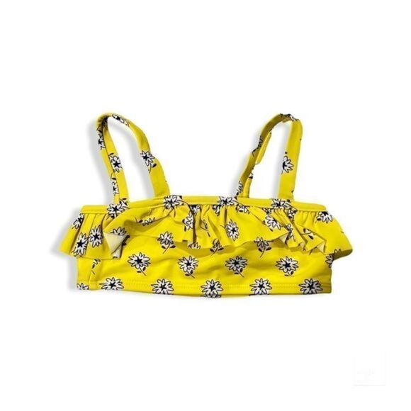 Gap Swim bikini top ruffle Tankini yellow paisley 18-24 month - Picture 1 of 10